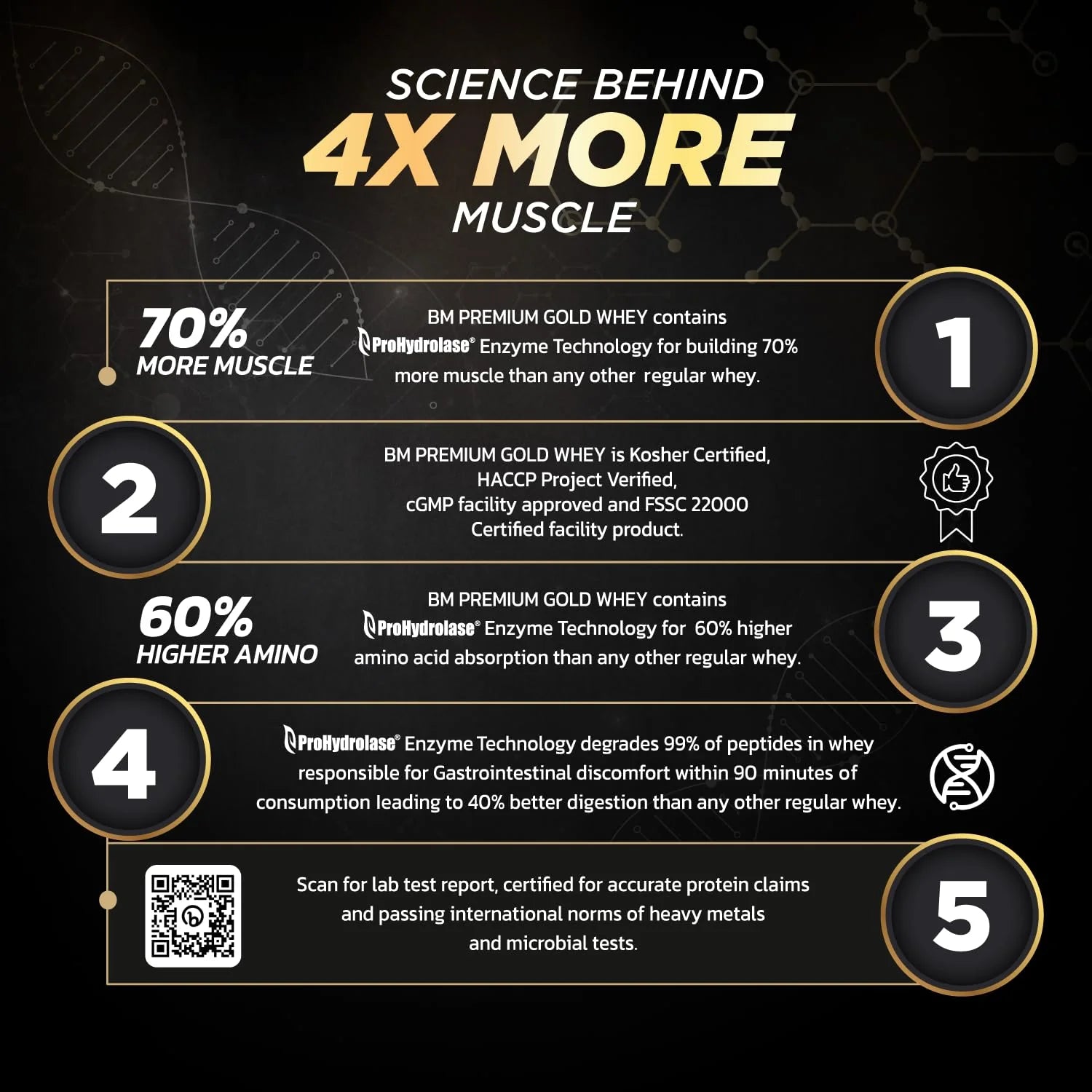 Big Muscles Premium Gold Whey Protein – Belgian Chocolate (1 kg)