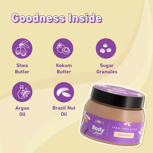 Plum BodyLovin' Vanilla Vibes Sugar Body Scrub (200 g)