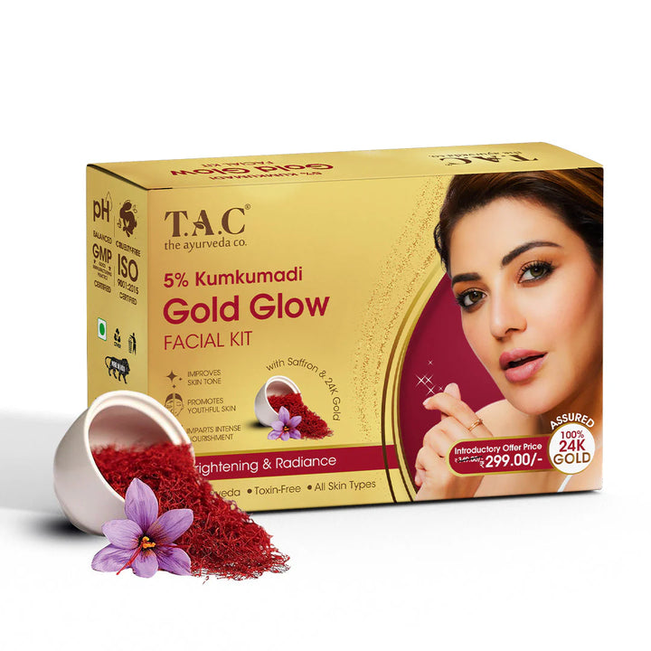 TAC - The Ayurveda Co. Kumkumadi Gold Glow facial Kit  (43 g)