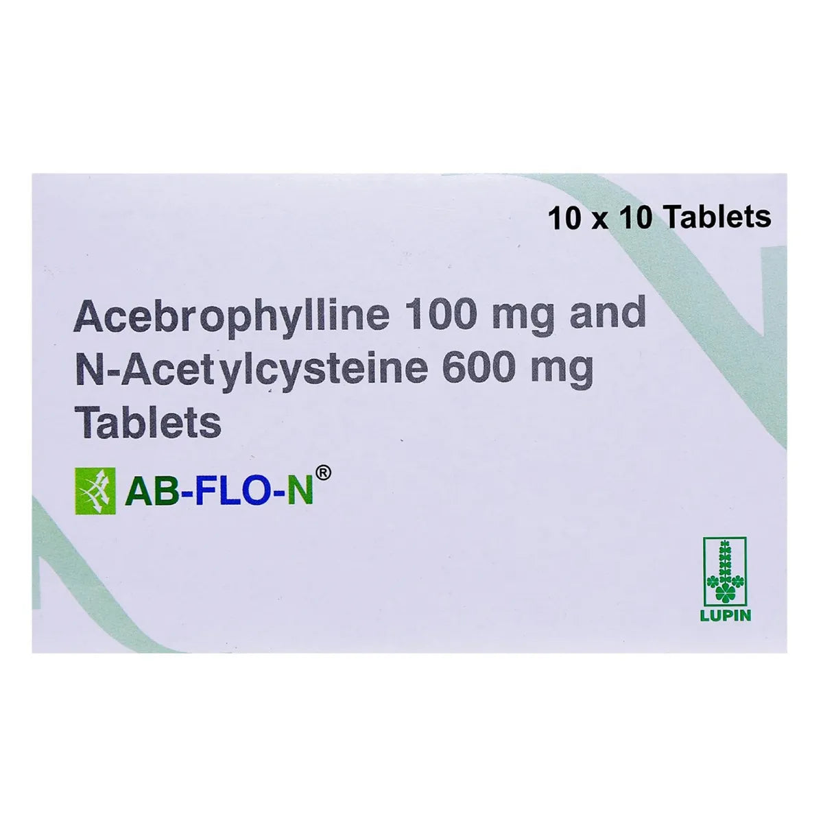 Acebrophylline 100mg + Acetylcysteine 600mg Tablets, 10 Tablets