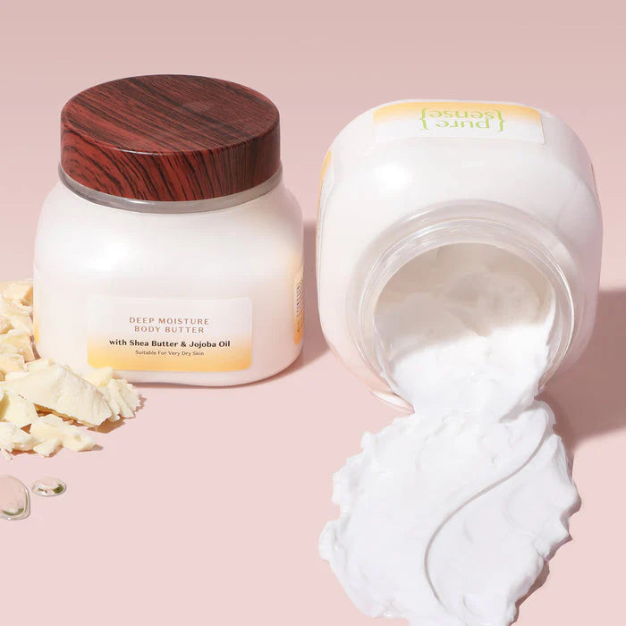 PureSense Deep Moisture Body Butter Cream with Shea Butter & Jojoba Oil | For Deeply Nourished & Intensely Moisturised Skin | Suitable for Dry Skin | For Men & Women | 160ml