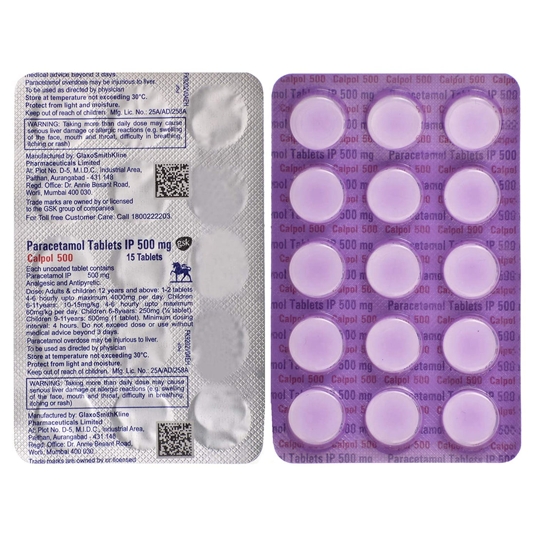 Paracetamol Tablets IP 500 mg