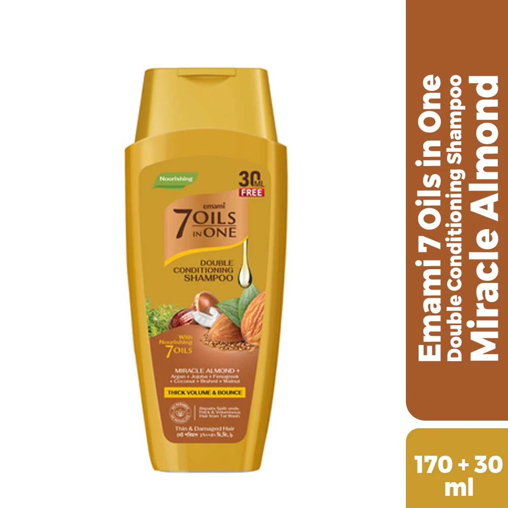 Emami 7 Oils In One Double Conditioning Shampoo – Mystic Olive | 200ml