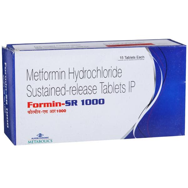 Metformin Hydrochloride Sustained Release Tablets IP 1000 mg