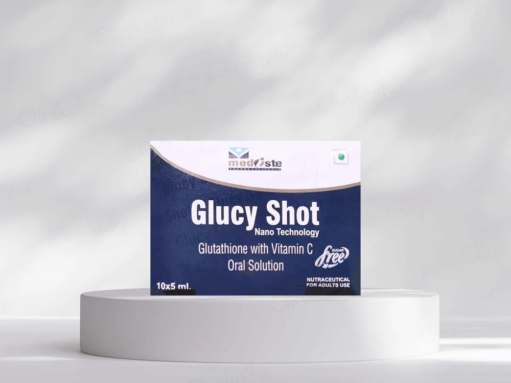 GLUREX C Nano Shots | Glutathione 500mcg + Vitamin C 100mg Oral Solution | Skin Brightening & Antioxidant Support | 5ml x 4 Shots