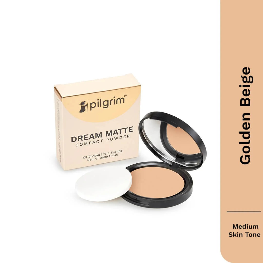 PILGRIM Dream Matte Compact Powder - Rich Caramel, 9gm