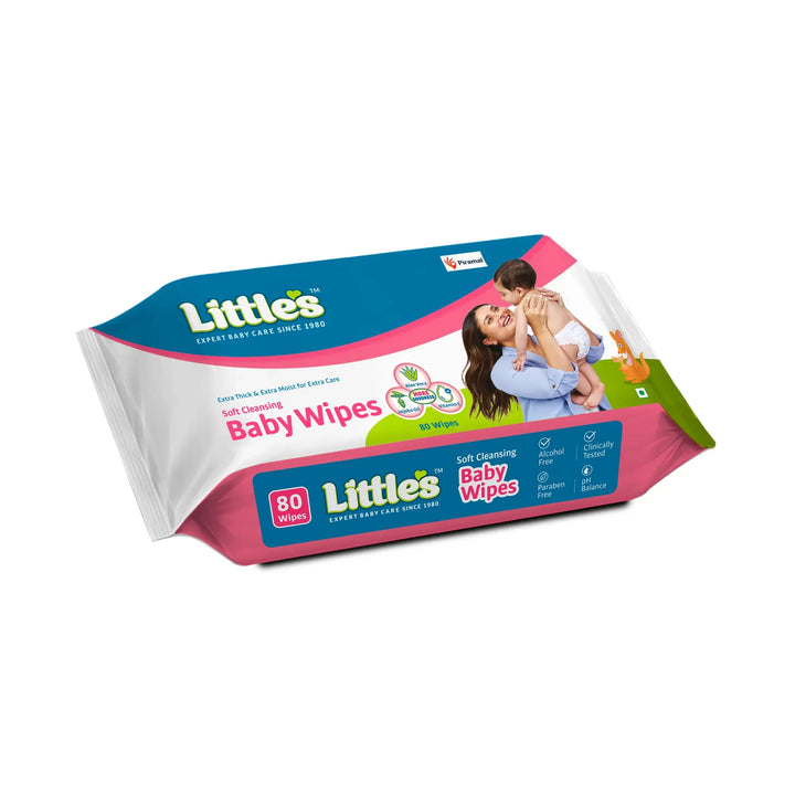 Little's Soft Cleansing Baby Wipes | Contains Aloe Vera & Jojoba Oil