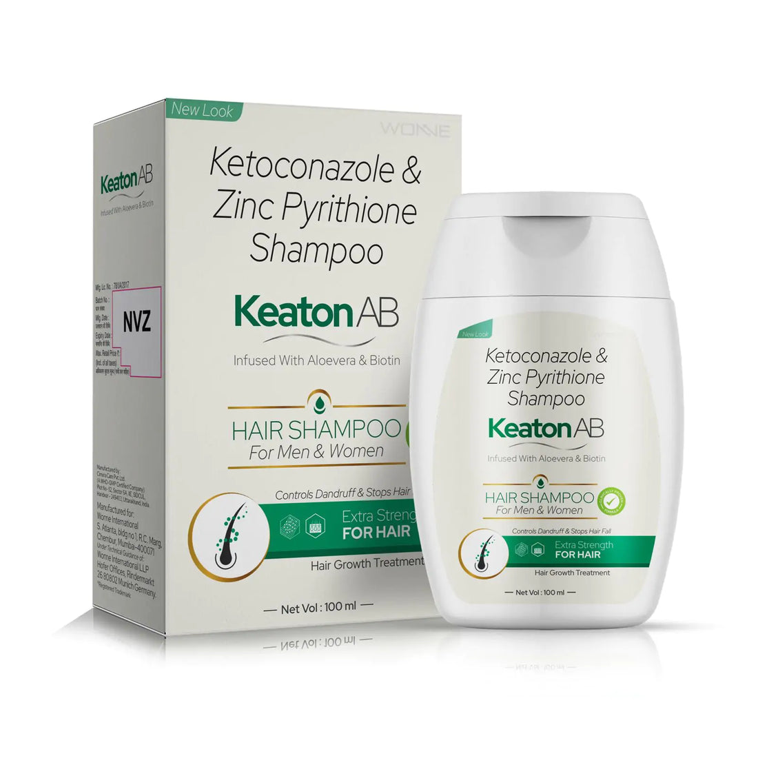 Ketoconazole 2% w/v and Zinc Pyrithione 1% w/v Shampoo 100ml