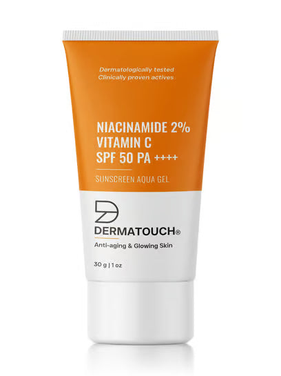DERMATOUCH Niacinamide 2% Vitamin C SPF 50 PA++++ Sunscreen Aqua Gel 30g