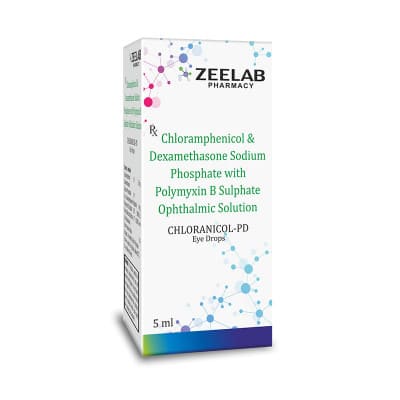 Chloramphenicol (4mg) + Dexamethasone (1mg) + Polymyxin B (5000IU) Eye Drops