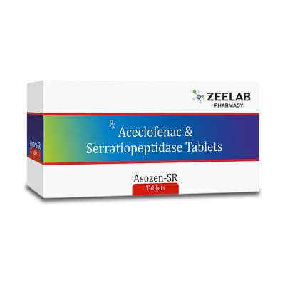 Aceclofenac (100mg) + Serratiopeptidase (15mg) Tablet