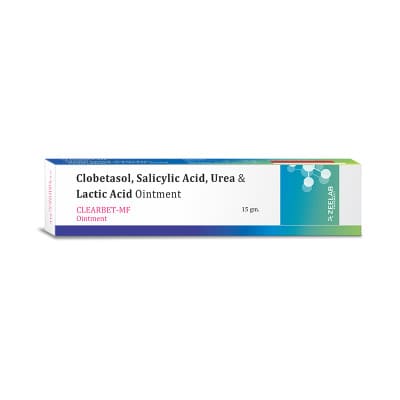 Clobetasol (0.05% w/w) + Salicylic Acid (3% w/w) + Lactic Acid (3% w/w) + Urea (10% w/w)