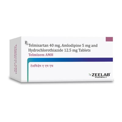 Telmisartan (40 mg) + Amlodipine (5 mg) + Hydrochlorothiazide (12.5 mg) Tablet