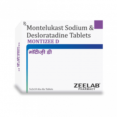 Desloratadine 5mg + Montelukast 10mg Tablets