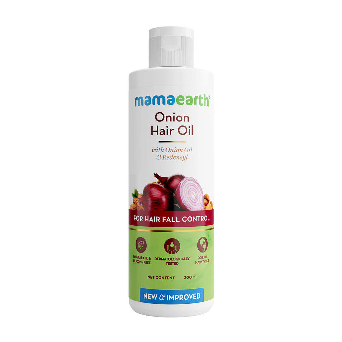 Mamaearth Onion Hair Oil with Onion Oil & Redensyl for Hair Fall Control 200 ml