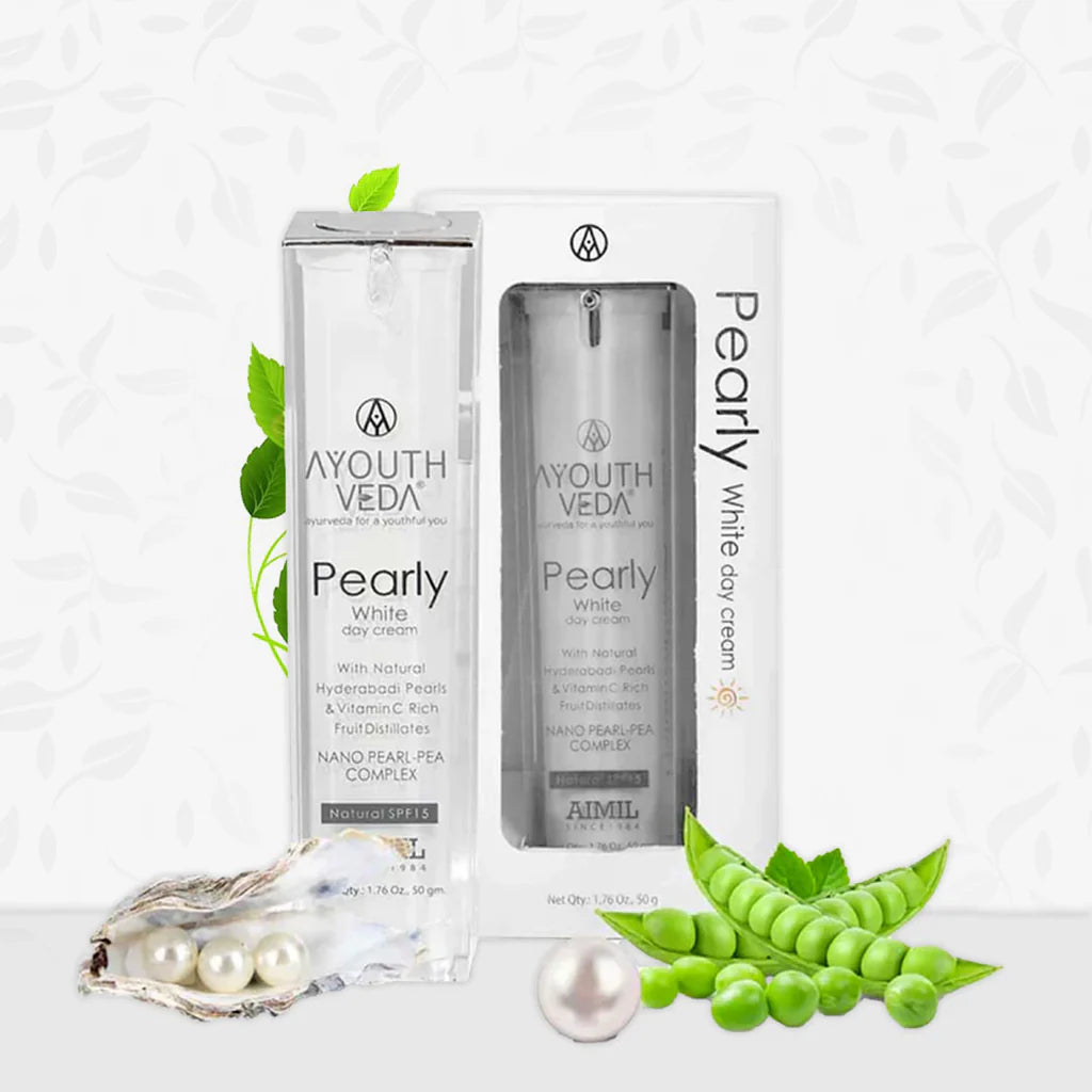 Ayouthveda Pearly White Day Cream With Natural SPF15, 50gm