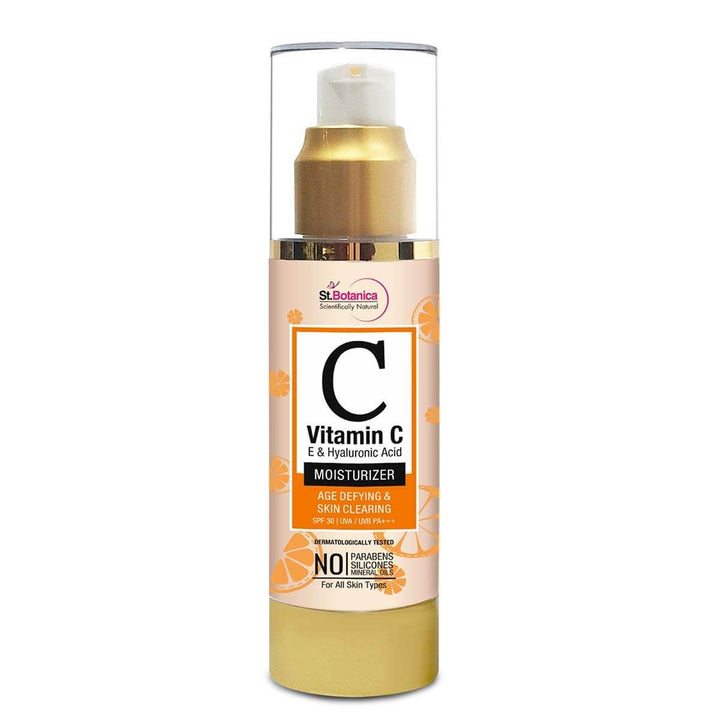 St.Botanica Vitamin C, E & Hyaluronic Acid Age Defying & Skin Clearing Moisturizer With SPF 30, 50ml
