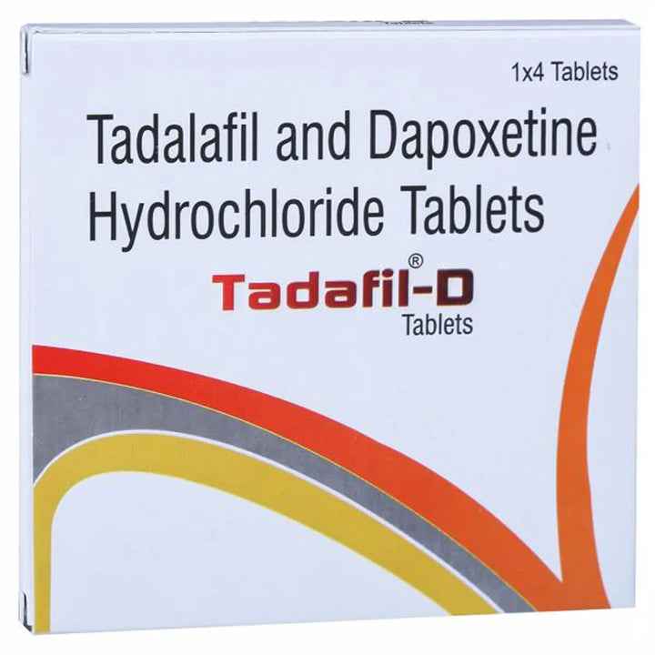 Tadalafil 20 mg & Dapoxetine 60 mg Tablets (4 tablets in a strip)