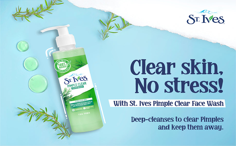 St. Ives Tea Tree Pimple Clear Face Wash for Deep Cleansing