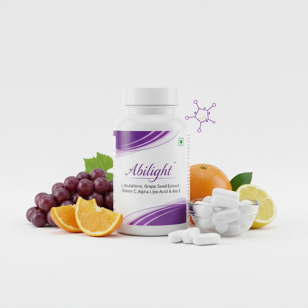 Abilight L-Glutathione, Grape Seed Extract, Vitamin C, Alpha Lipoic Acid and Vitamin E Tablets