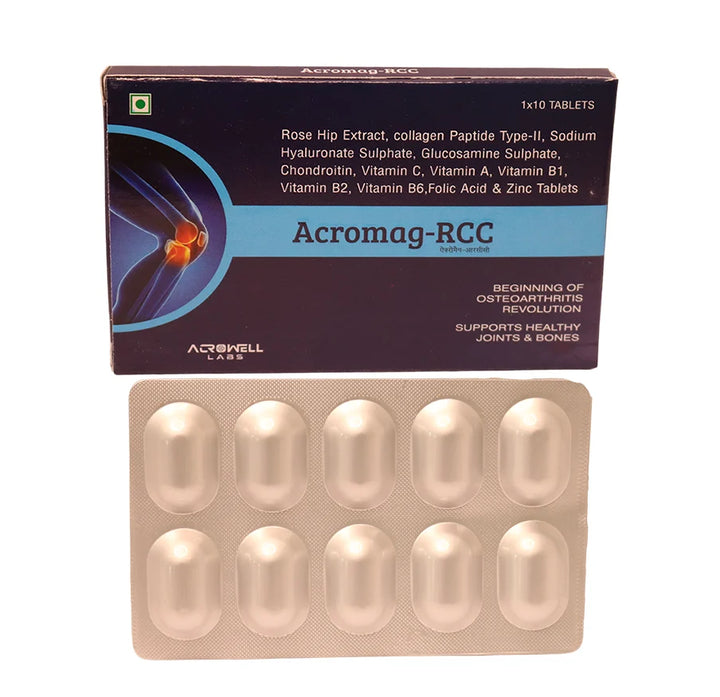 Rose Hip Extract +Collagen Peptide Type 1+Sodium Hyaluronate+Glucosamine Sulphate +Chondroitin Sulphate Sodium +Vitamin A +Vitamin C+ VitaminB1+Vitamine B6 + Folic Acid + Zinc Tablet