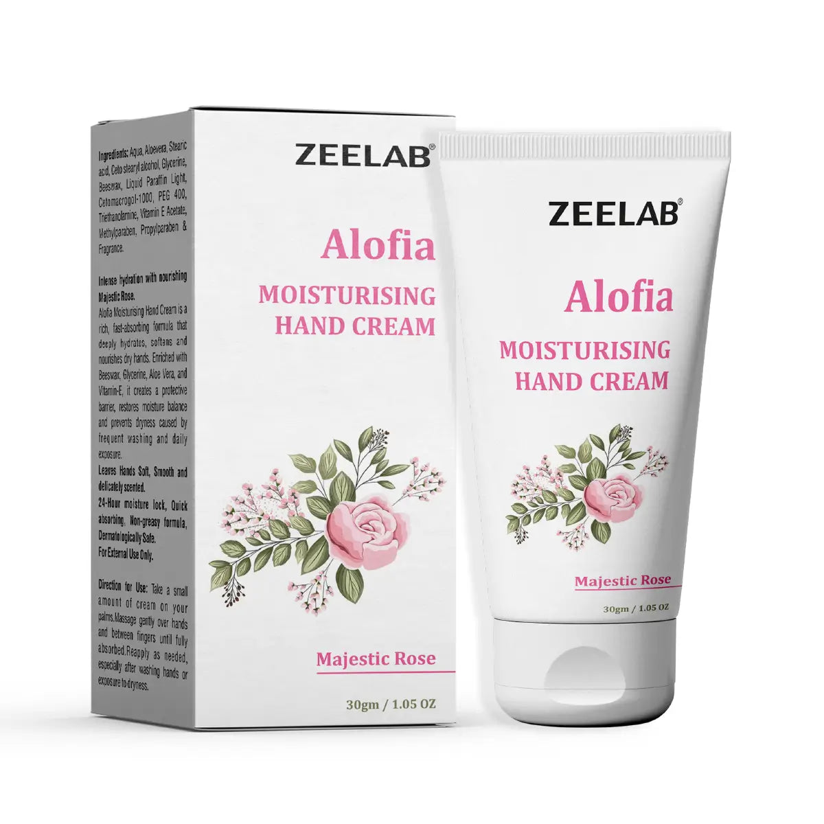 ALOFIA Moisturising Hand Cream – Majestic Rose & Vanilla | 30 GM