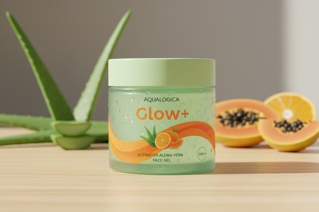 Aqualogica Glow+ Activated Aloe Vera Face Gel with Vitamin C & Papaya  -200ml