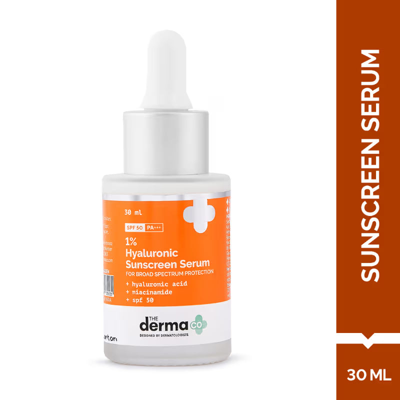 The Derma Co. 1% Hyaluronic Acid Sunscreen Serum with SPF 50 & Niacinamide - 30ml