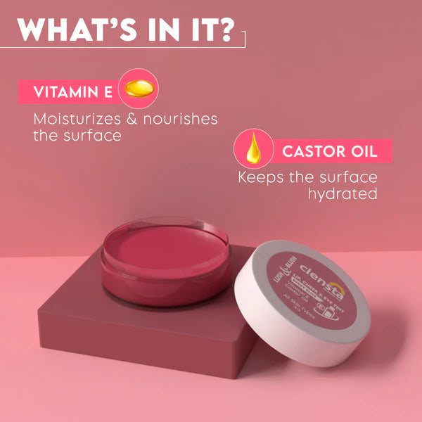 Clensta Lip Cheek Tint, With Goodness Of Vitamin E & Castor Oil, Nourishes & Hydrates Dry Chapped Lips, Blush & Eyeshadow For Women & Girls|Matte Finish (5 G)