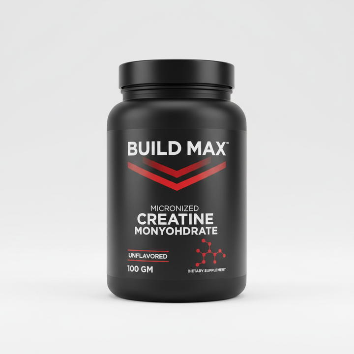 BUILD MAX Micronized CREATINE Monohydrate (Unflavoured) 100 gm