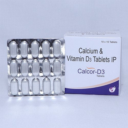 Calcium Carbonate 1250mg (Equivalent to Elemental Calcium 500mg), Vitamin D3 250IU Tablets