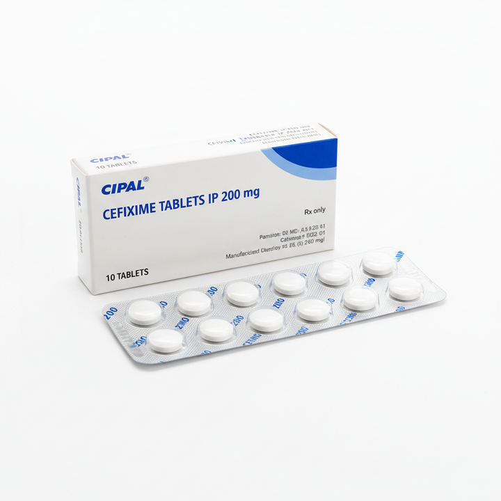 Cefixime Tablets IP 200 mg (10 Tablets Strip)