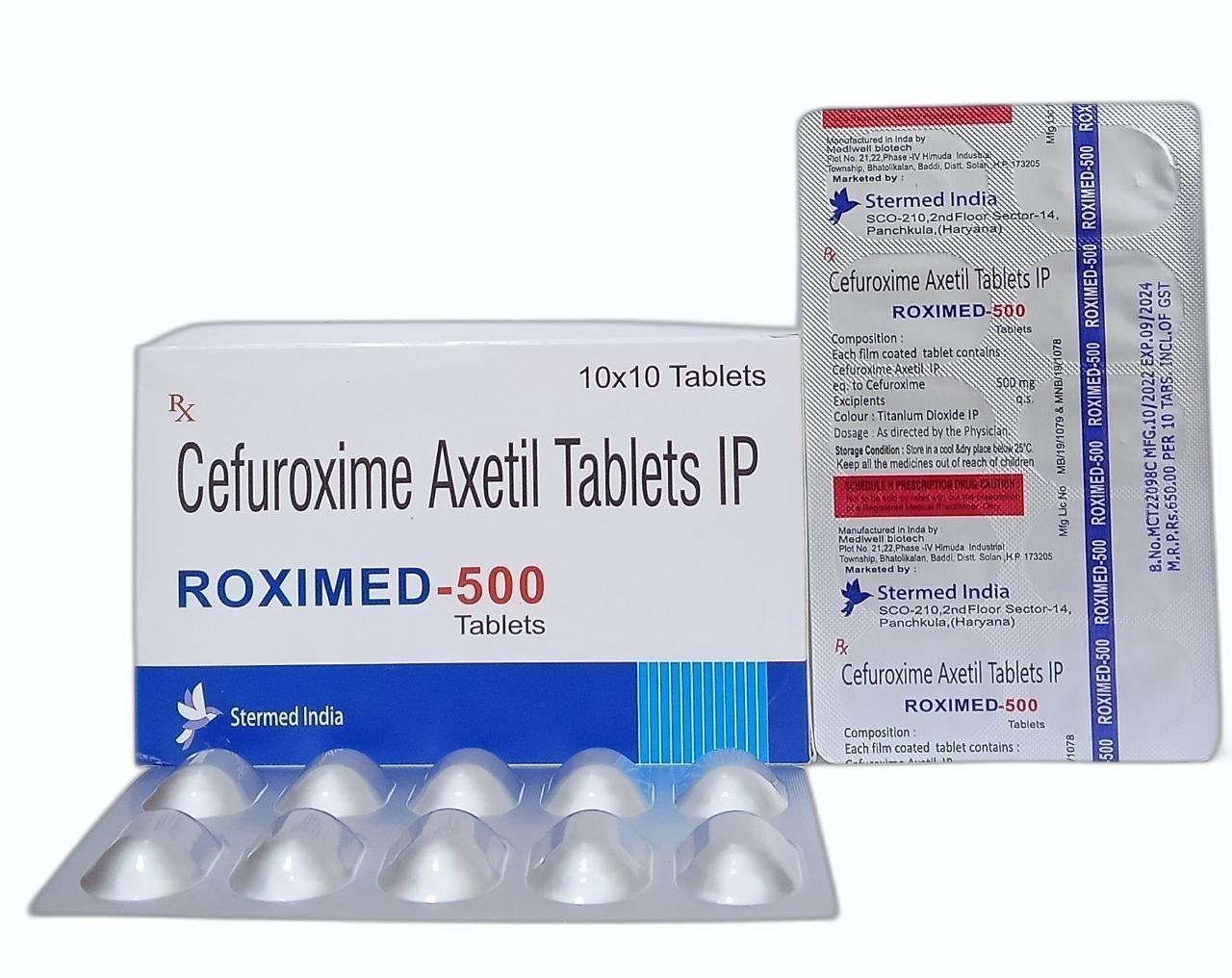Cefuroxime Axetil Tablets IP 500 mg