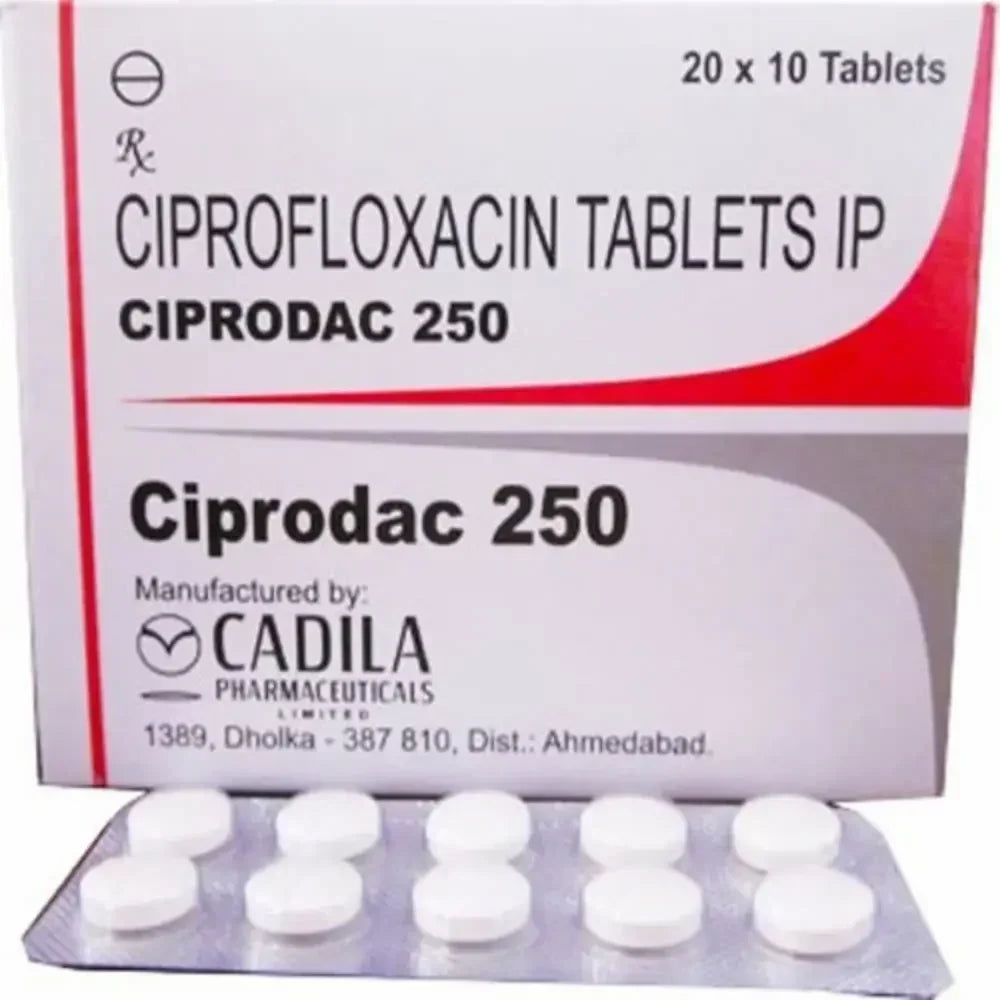 Ciprofloxacin Hydrochloride Tablets IP 250 mg