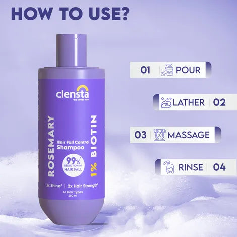 Clensta Rosemary & Biotin Soft Hair Care Shampoo