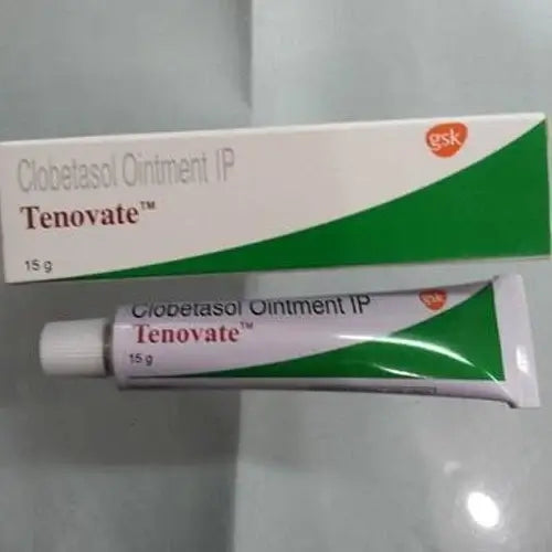 Clobetasol Propionate Cream IP 0.05% w/w in a 15g tube, effective treatment for severe skin conditions.