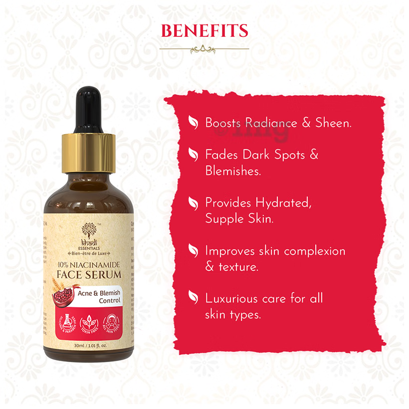 Khadi Essentials 10% Niacinamide Face Serum with Pomegranate (30 ml)