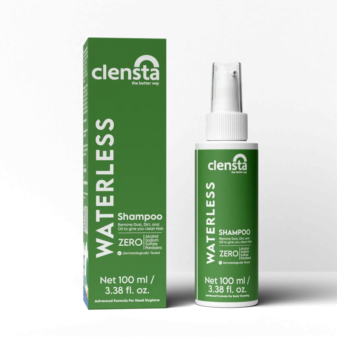 Clensta Waterless Hair Shampoo For Men and Women | 100ml