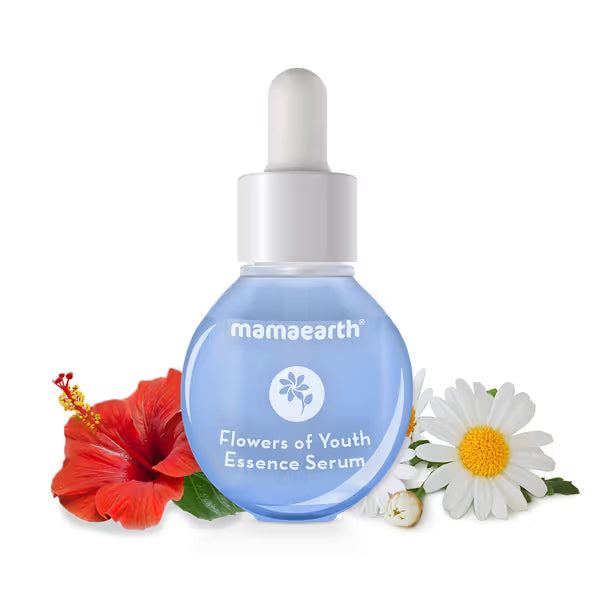 Mamaearth Flowers of Youth Essence Face Serum, For Smooth Skin, with Hyaluronic Acid & Hibiscus for Youthful Skin – 30 ml