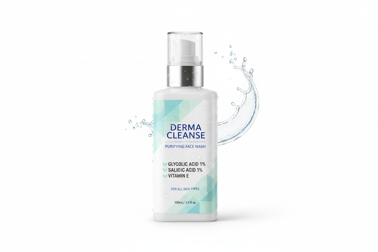 Glycolic acid 1%,  Salicylic acid 1%, Vitamin E Face Wash, 100 ML