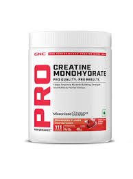 GNC Creatine Monohydrate 400g Cranberry Flavour | Creatine Powder for Strength, Power & Workout Performance