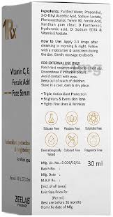 ZEELAB 1RX Vitamin C, Vitamin E & Ferulic Acid Face Serum