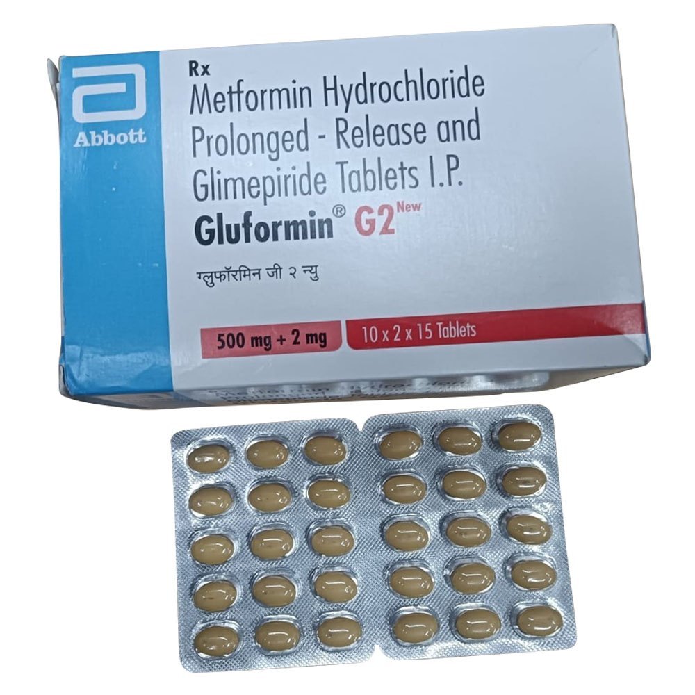 Metformin Hydrochloride Prolonged-release 500mg and Glimepiride 2mg Tablets IP