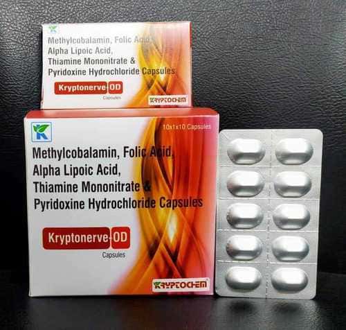 Methylcobalamin 1500mcg with Alpha Lipoic Acid 100mg and B- Complex (Thiamine Mononitrate 10mg, Pyridoxine 3mg, Folic acid 1.5mg) Capsules