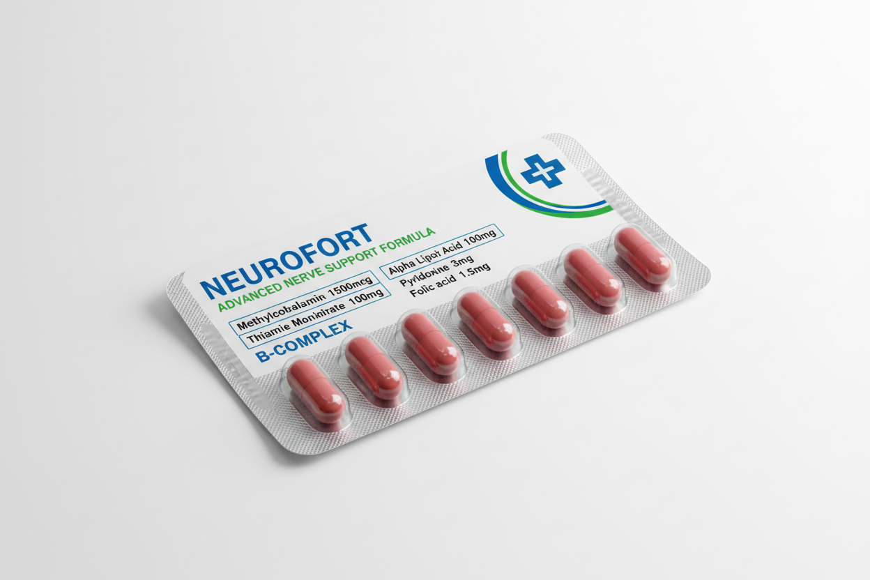 Methylcobalamin 1500mcg with Alpha Lipoic Acid 100mg and B- Complex (Thiamine Mononitrate 10mg, Pyridoxine 3mg, Folic acid 1.5mg) Capsules, 10 CAPSULES IN A STRIP