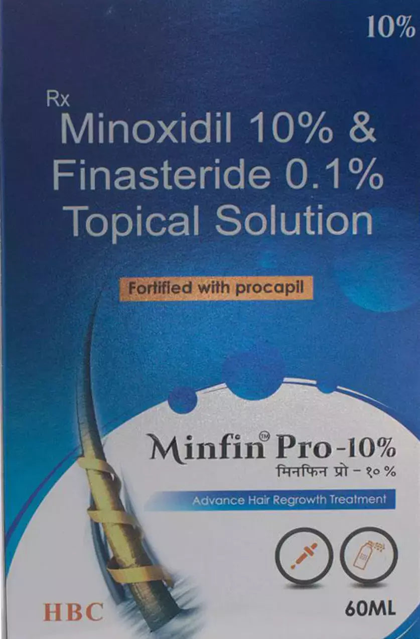 Minoxidil 10% and Finasteride 0.1% Topical Solution (60 ml)