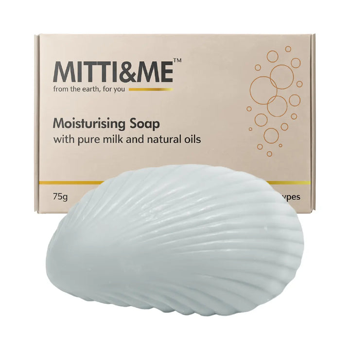 MITTI & ME Moisturising Soap | Gentle Cleansing & Nourishing Bath Soap for Soft, Smooth & Hydrated Skin