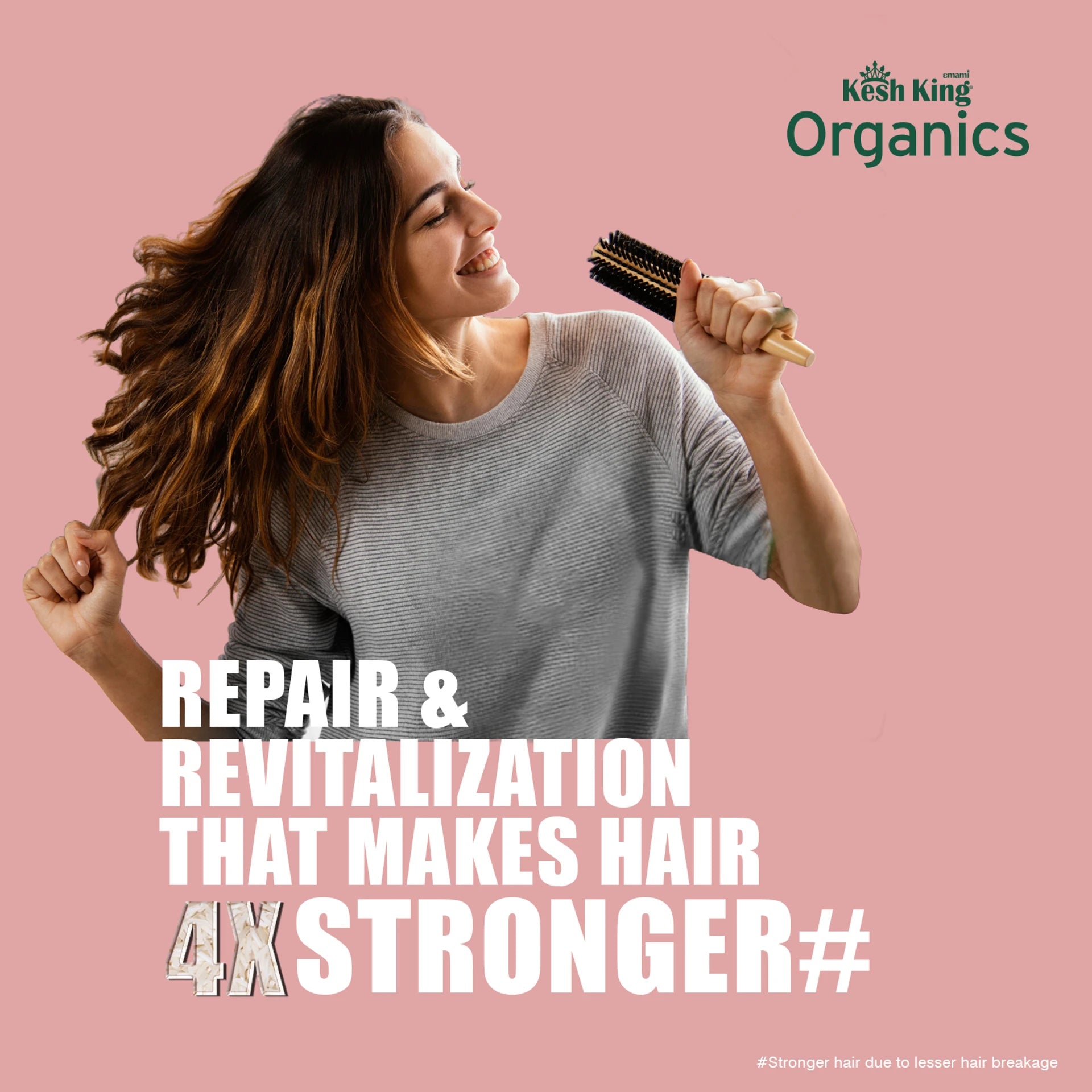 Kesh King Organics Anti Frizz Shampoo with Fermented Rice Water | For Dry & Frizzy Hair | 300ml