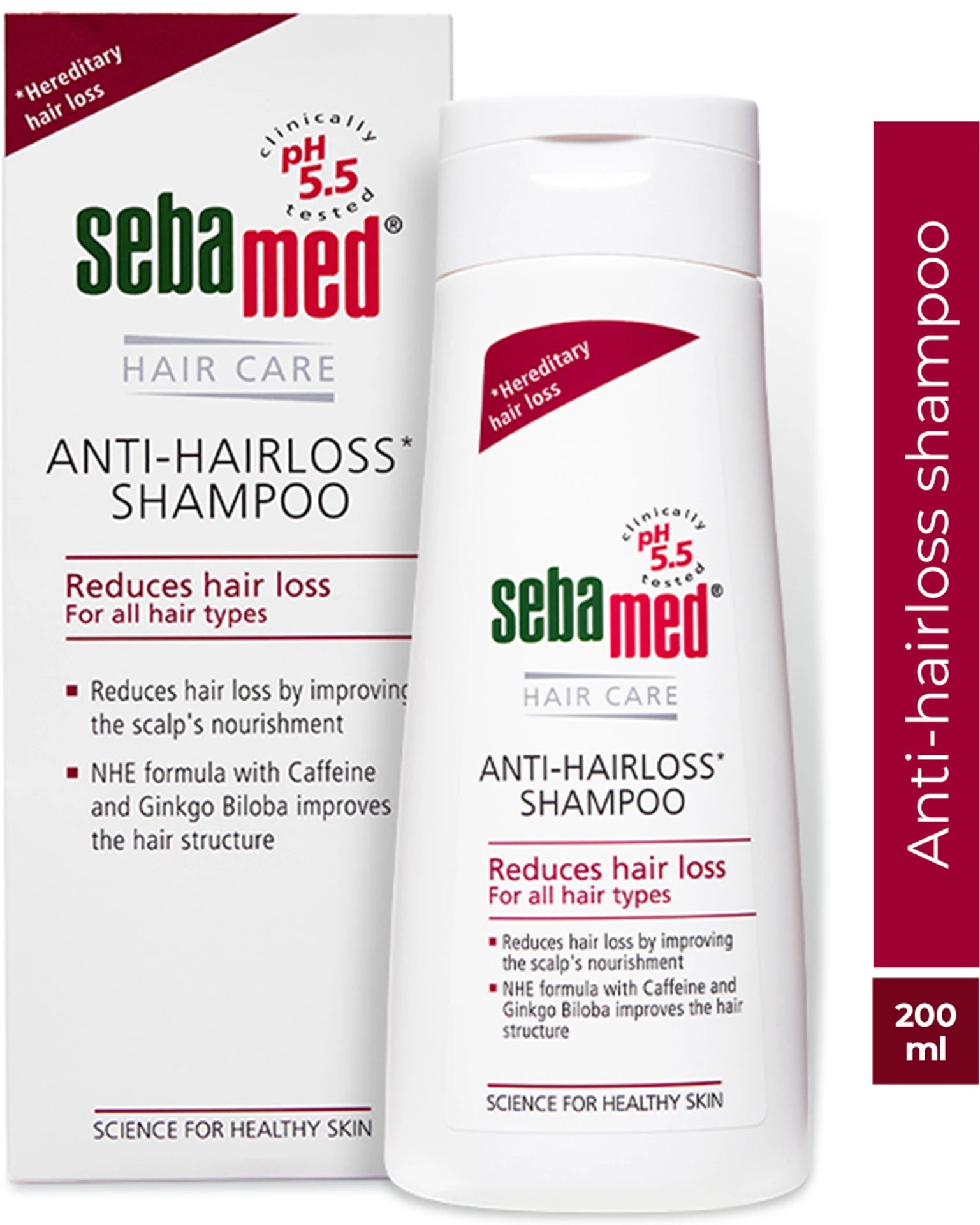 Sebamed Anti-Hairloss Shampoo | pH 5.5 | Reduces Hair Loss | 200ml
