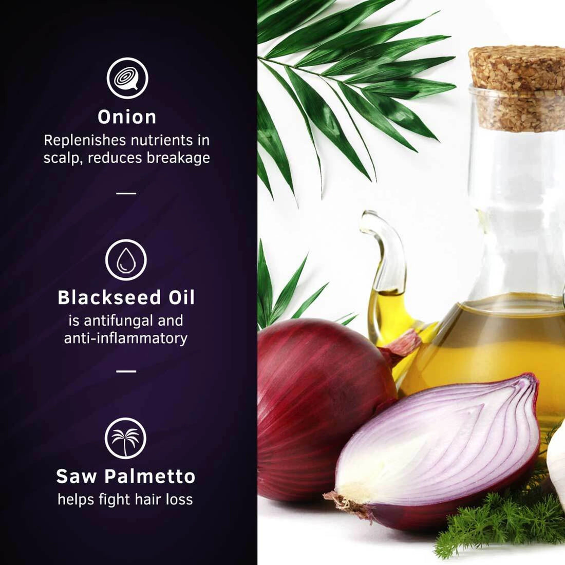Ustraa Anti Hair Fall Oil | With Onion & Blackseed | Promotes Hair Growth & Strengthens Hair | 100ml